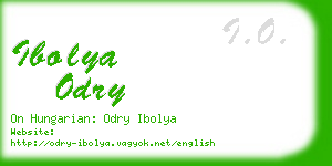 ibolya odry business card